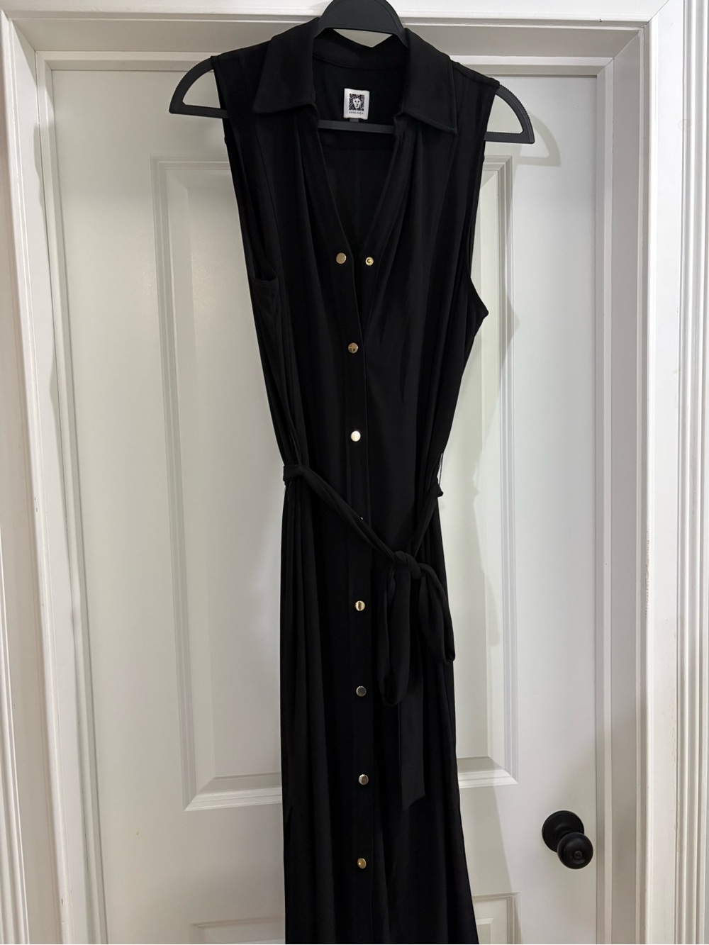 Anne Klein Sleeveless Maxi Black Dress
